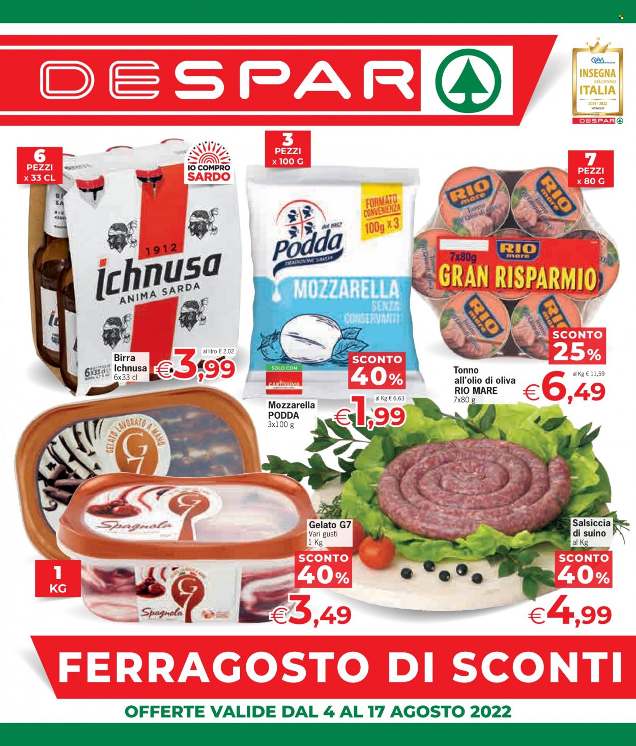 Volantino Despar - 4/8/2022 - 17/8/2022. Pagina 1