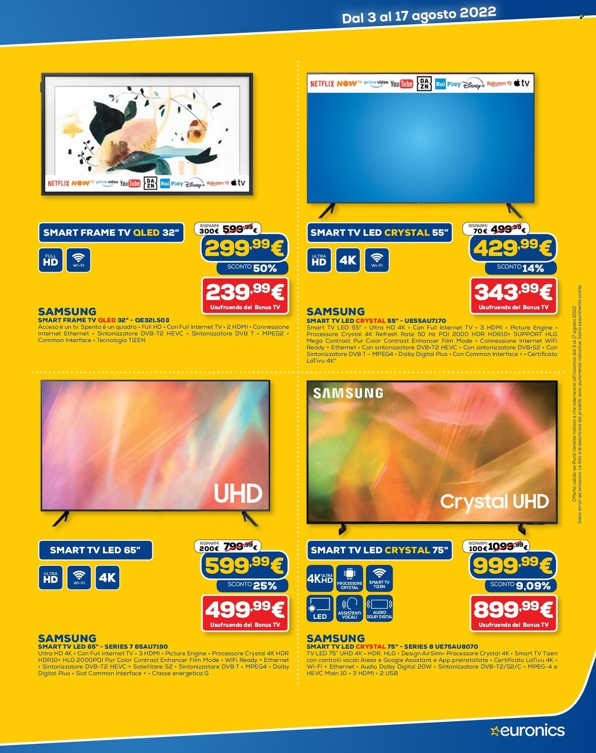 Volantino Euronics - 3/8/2022 - 17/8/2022. Pagina 3