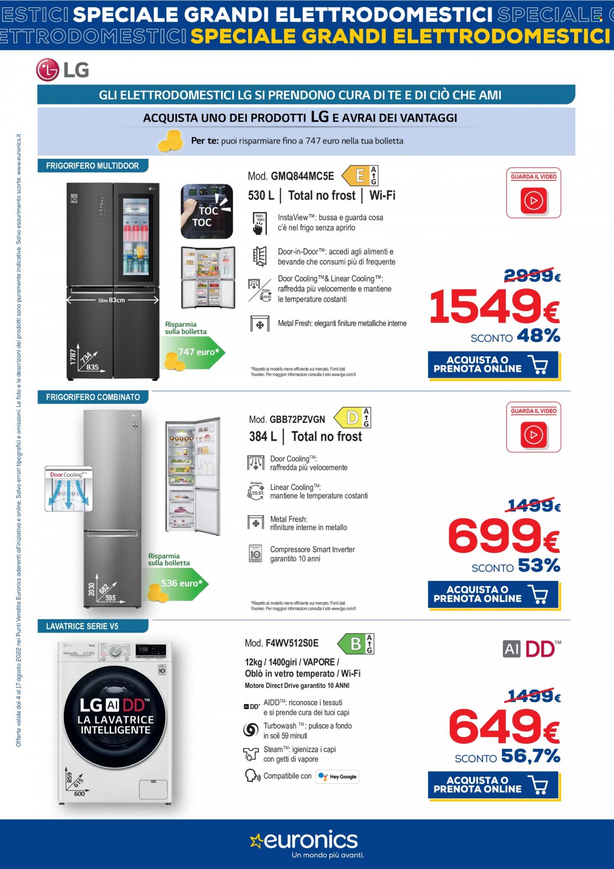 Volantino Euronics - 4/8/2022 - 17/8/2022. Pagina 9