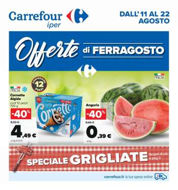 Volantino Carrefour - 11/8/2022 - 22/8/2022.
