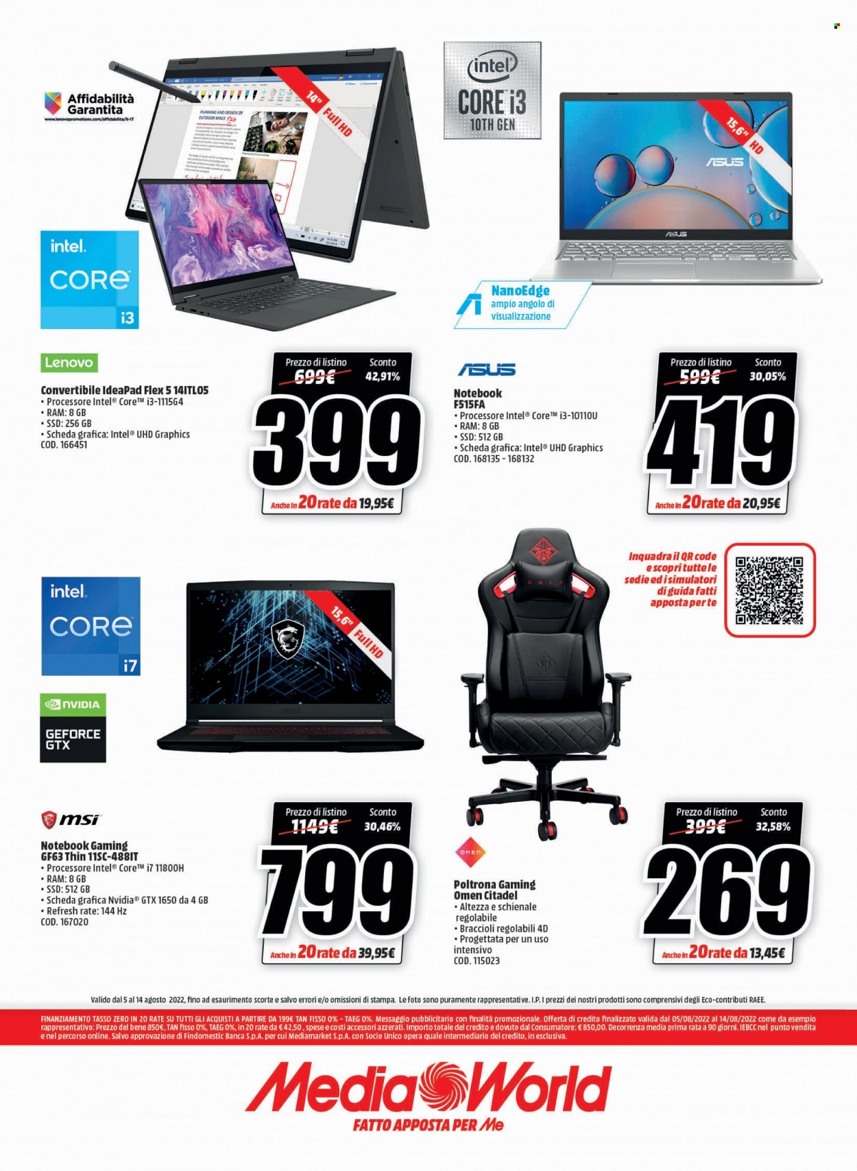 Volantino MediaWorld - 5/8/2022 - 14/8/2022. Pagina 8