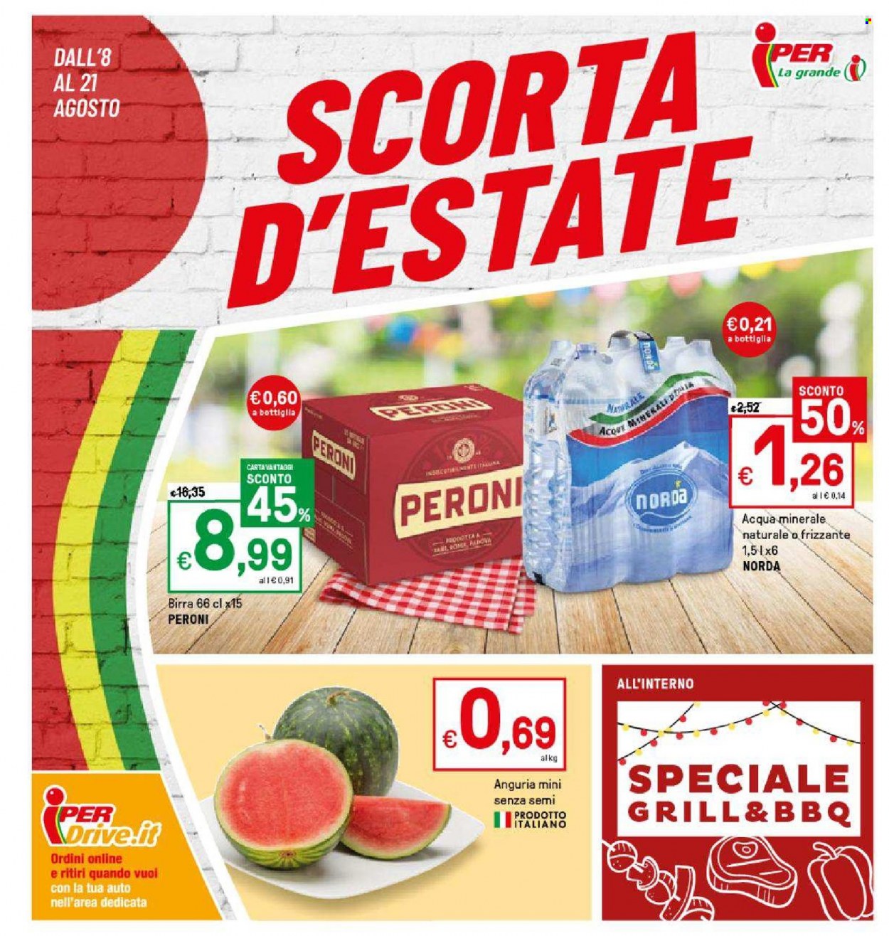 Volantino Iper, La grande i - 8/8/2022 - 21/8/2022. Pagina 1