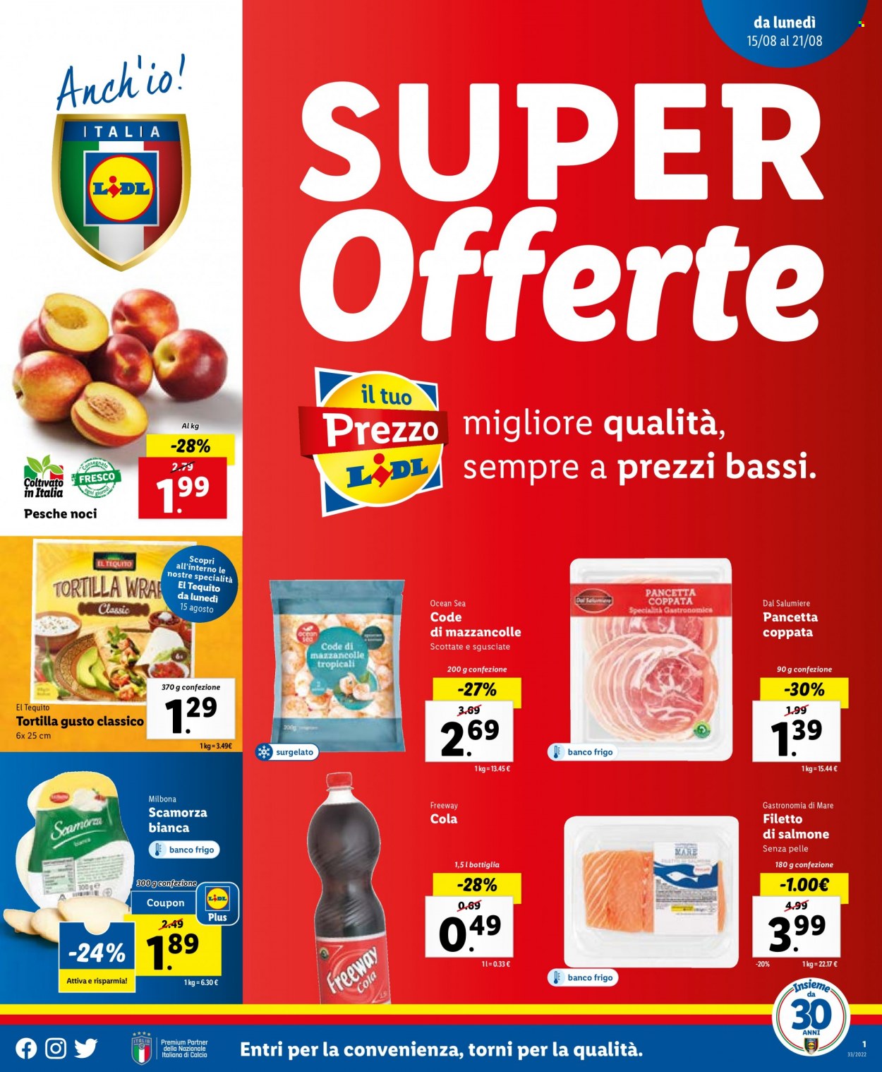 Volantino Lidl - 15/8/2022 - 21/8/2022. Pagina 1