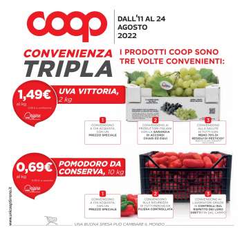 Volantino Coop - 11/8/2022 - 24/8/2022.