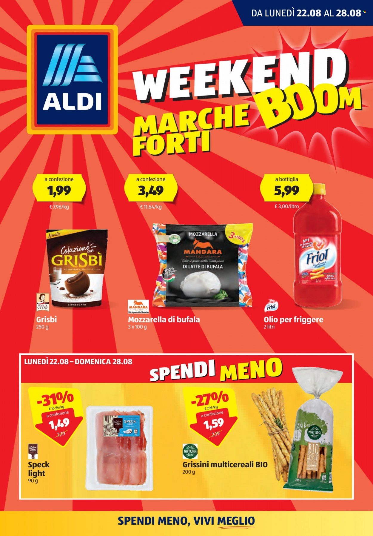 Volantino Aldi - 22/8/2022 - 28/8/2022. Pagina 1
