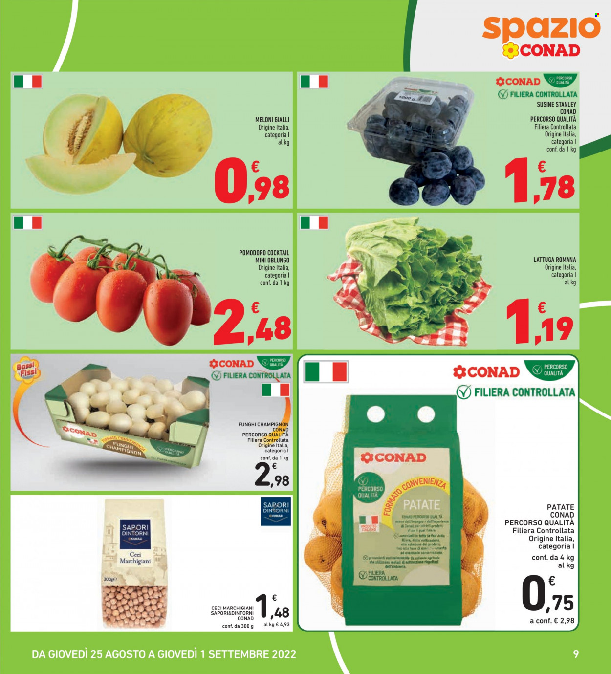 Volantino Conad - 25/8/2022 - 1/9/2022. Pagina 9