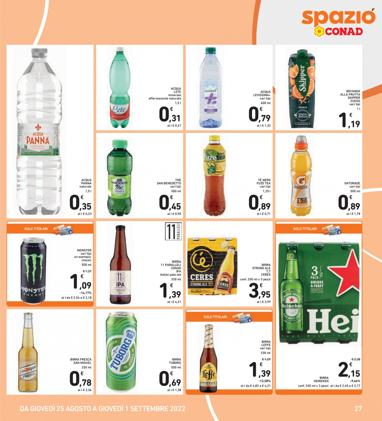 Volantino Conad - 25/8/2022 - 1/9/2022. Pagina 27