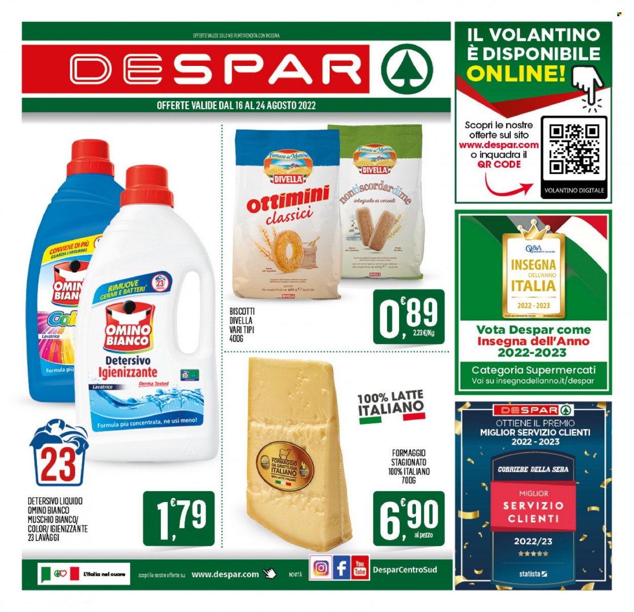 Volantino Despar - 16/8/2022 - 24/8/2022. Pagina 1