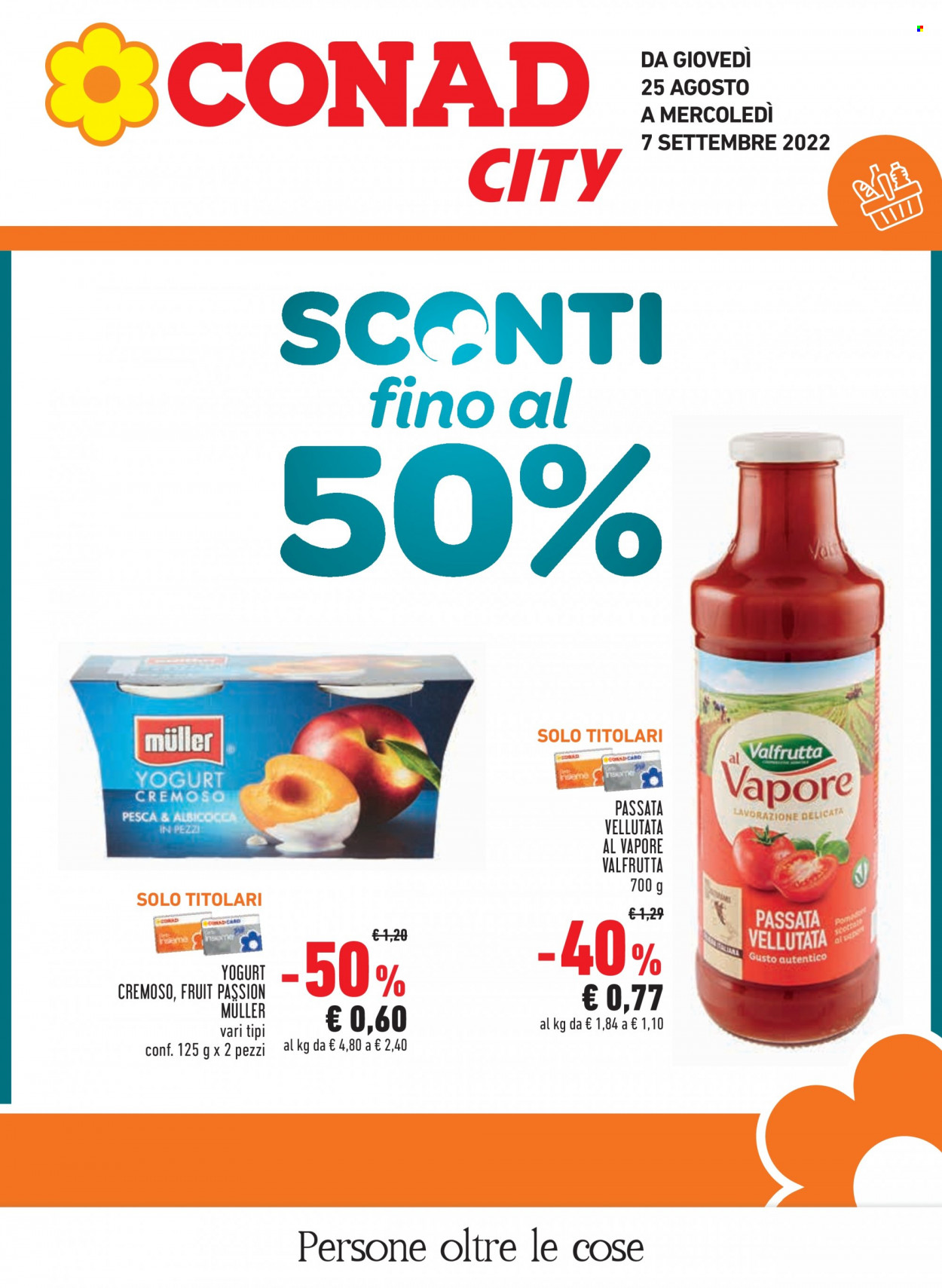 Volantino Conad - 25/8/2022 - 7/9/2022. Pagina 1