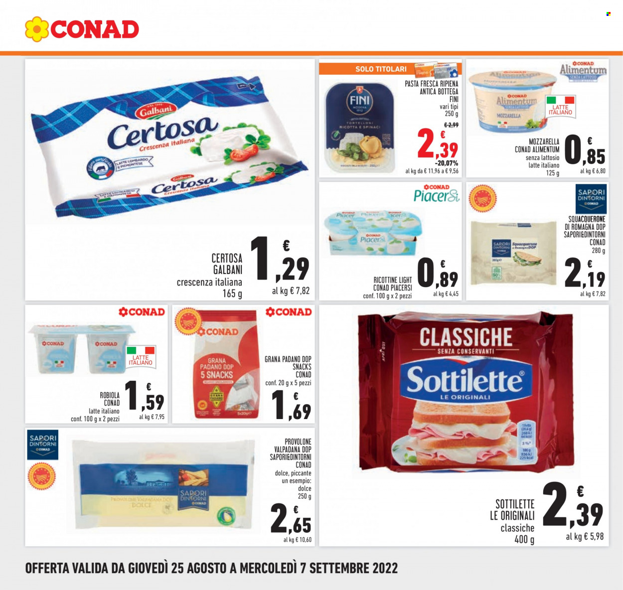 Volantino Conad - 25/8/2022 - 7/9/2022. Pagina 10