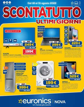 Volantino Euronics - 18/8/2022 - 31/8/2022.