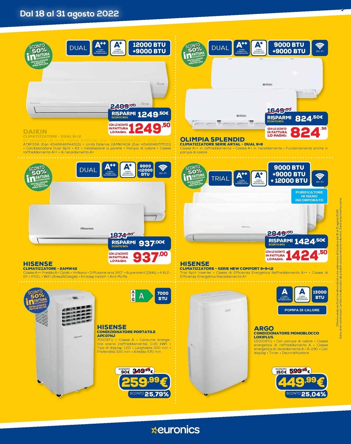 Volantino Euronics - 18/8/2022 - 31/8/2022. Pagina 22