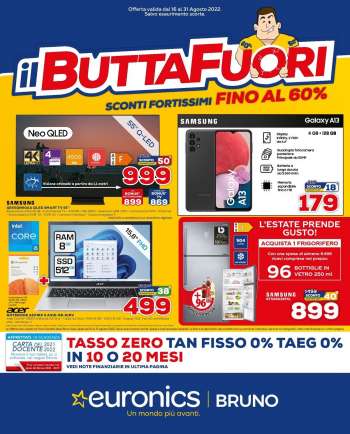 Volantino Euronics - 16/8/2022 - 31/8/2022.