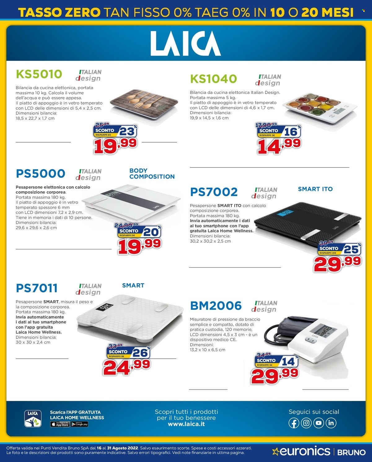Volantino Euronics - 16/8/2022 - 31/8/2022. Pagina 16