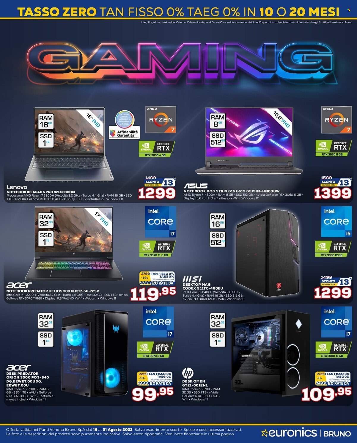 Volantino Euronics - 16/8/2022 - 31/8/2022. Pagina 30