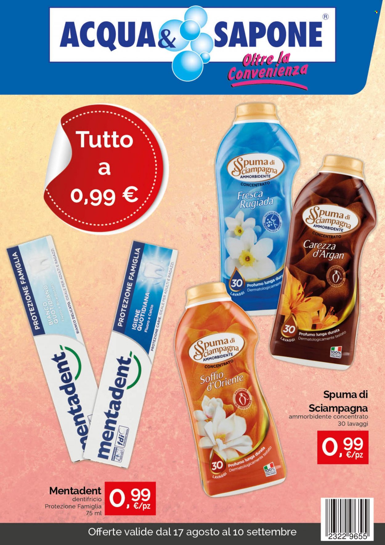 Volantino Acqua & Sapone - 17/8/2022 - 10/9/2022. Pagina 1