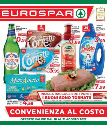 Volantino Eurospar - 18/8/2022 - 31/8/2022.