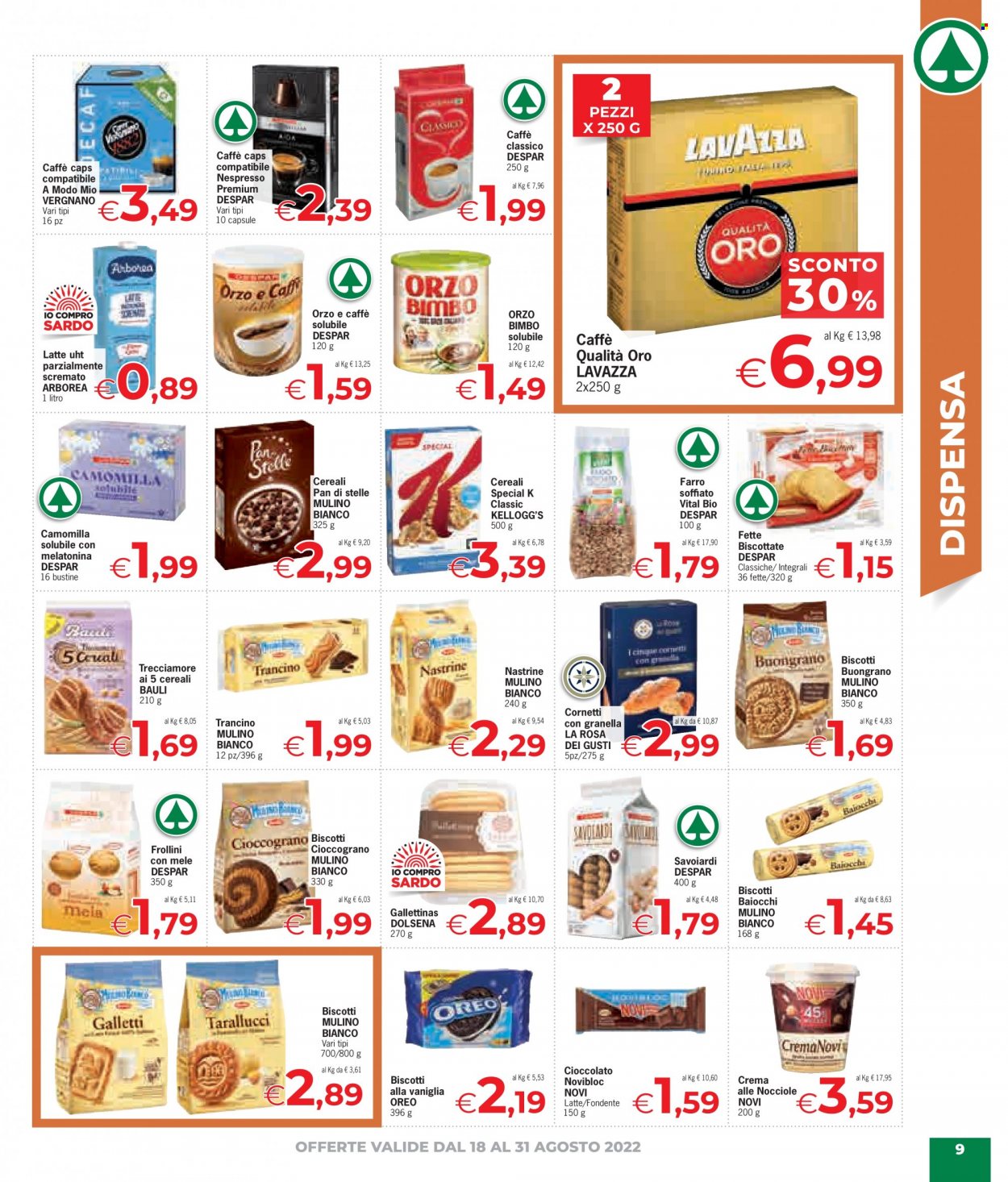 Volantino Eurospar - 18/8/2022 - 31/8/2022. Pagina 9