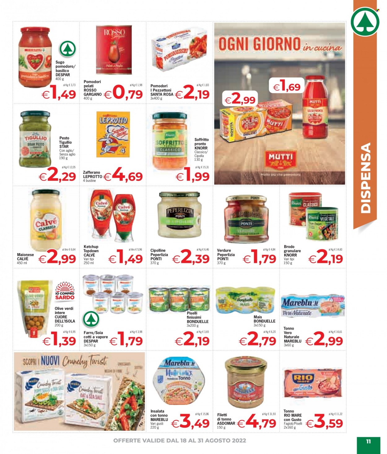 Volantino Eurospar - 18/8/2022 - 31/8/2022. Pagina 11