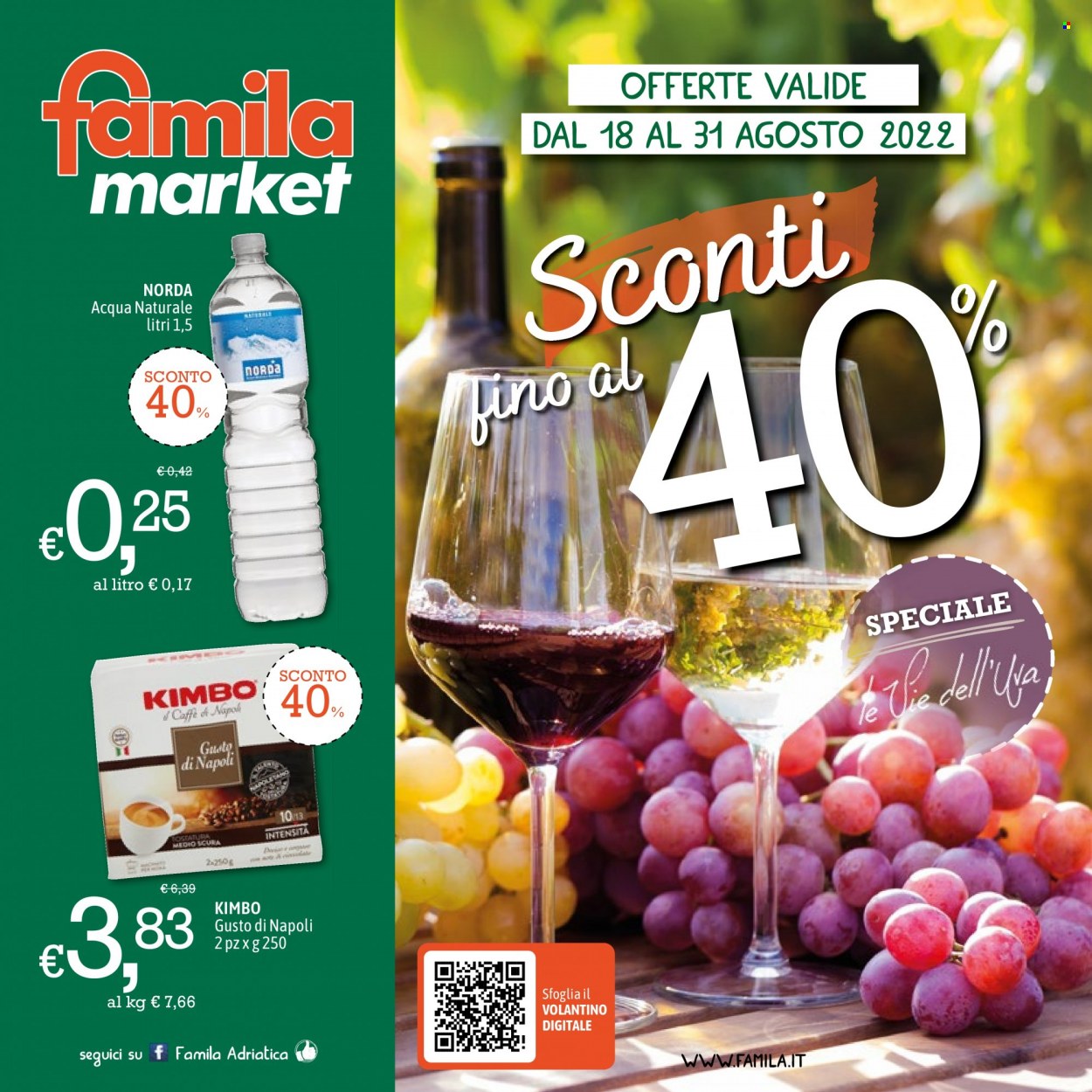 Volantino Famila - 18/8/2022 - 31/8/2022. Pagina 1