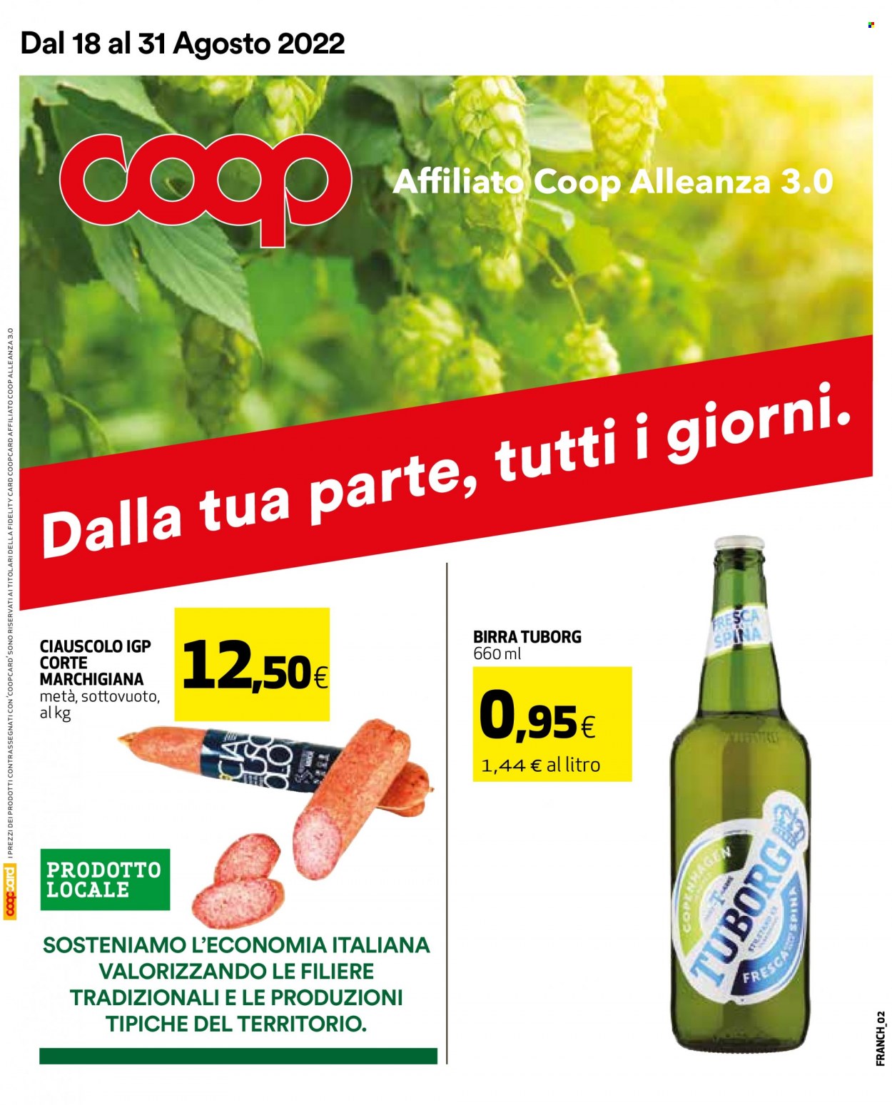 Leták Coop - 18.8.2022 - 31.8.2022. Strana 1