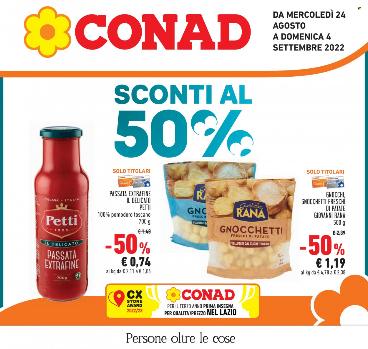 Volantino Conad - 24/8/2022 - 4/9/2022. Pagina 1