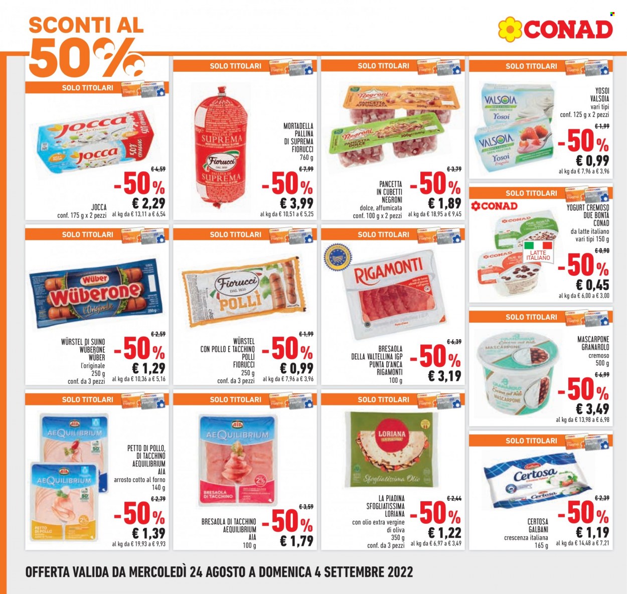 Leták Conad - 24.8.2022 - 4.9.2022. Strana 2
