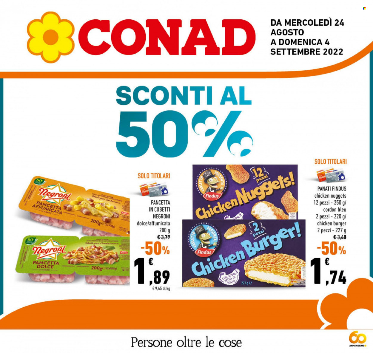 Volantino Conad - 24/8/2022 - 4/9/2022. Pagina 1