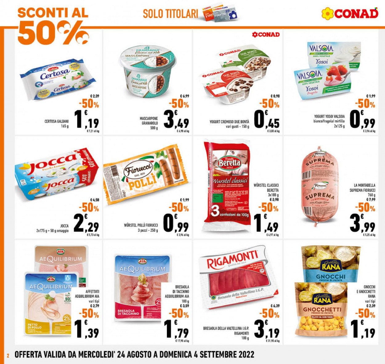 Leták Conad - 24.8.2022 - 4.9.2022. Strana 2