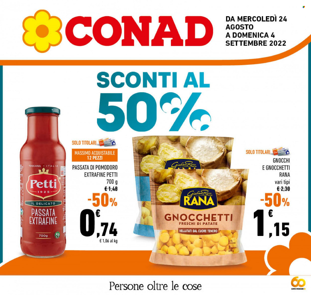Volantino Conad - 24/8/2022 - 4/9/2022. Pagina 1
