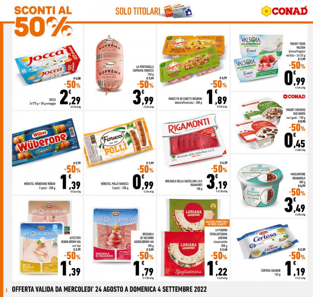 Leták Conad - 24.8.2022 - 4.9.2022. Strana 2