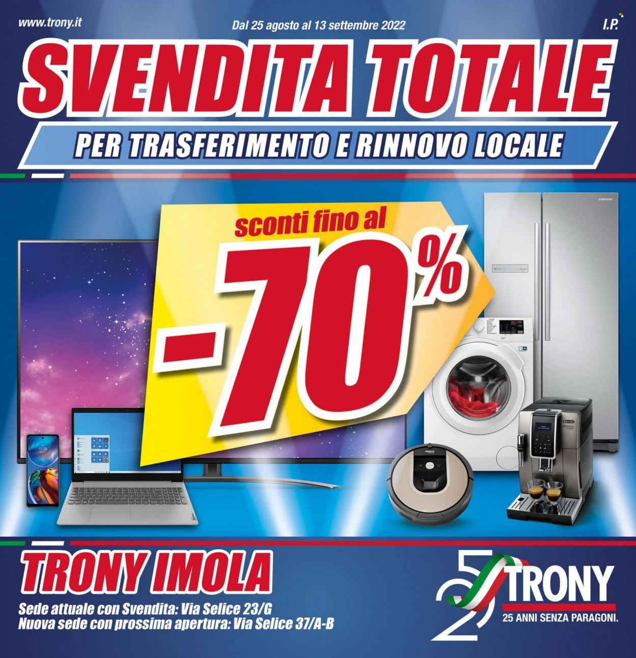 Volantino Trony - 25/8/2022 - 13/9/2022. Pagina 1