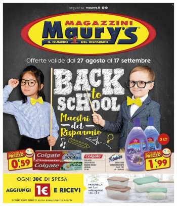 Volantino Maury's - 27/8/2022 - 17/9/2022.