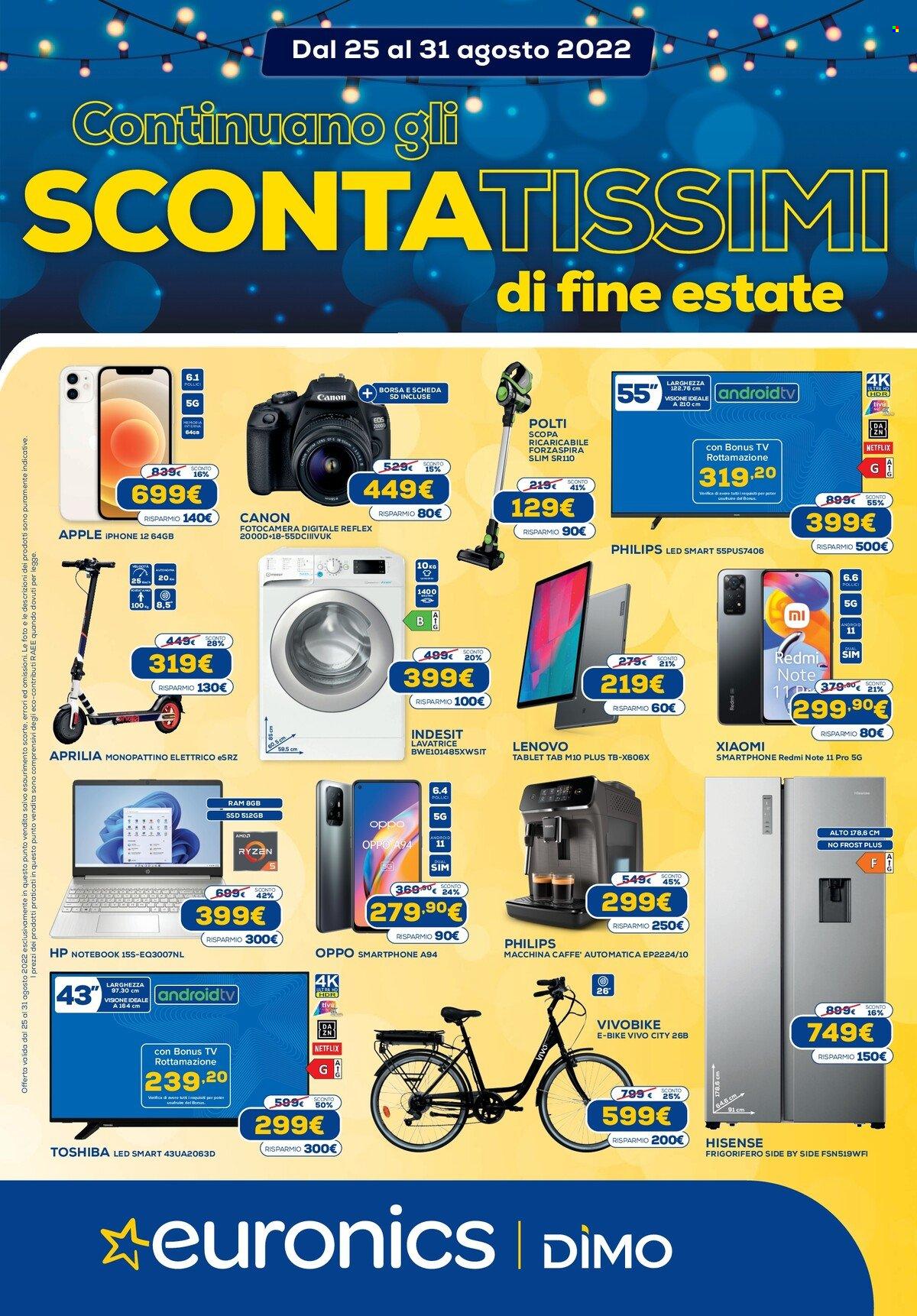 Volantino Euronics - 25/8/2022 - 31/8/2022. Pagina 1