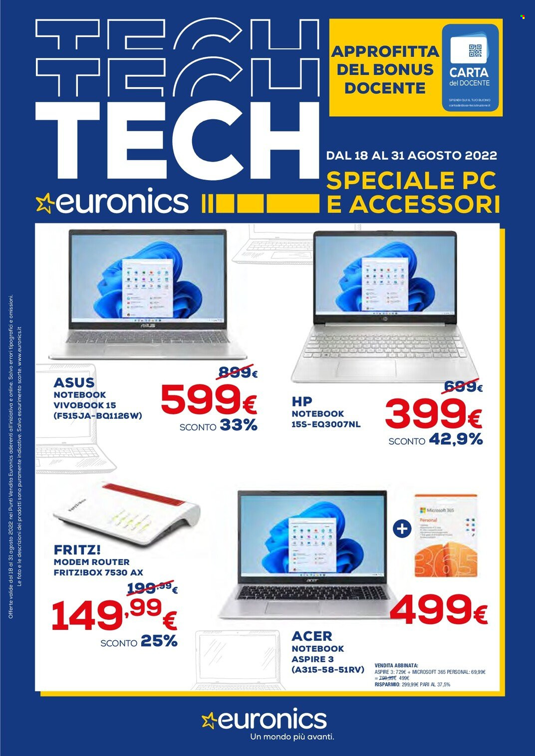 Volantino Euronics - 18/8/2022 - 31/8/2022. Pagina 6