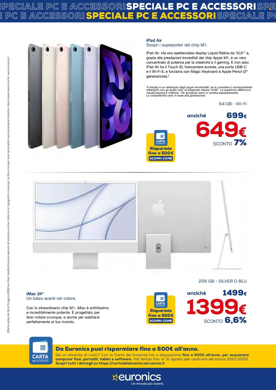 Volantino Euronics - 18/8/2022 - 31/8/2022. Pagina 10