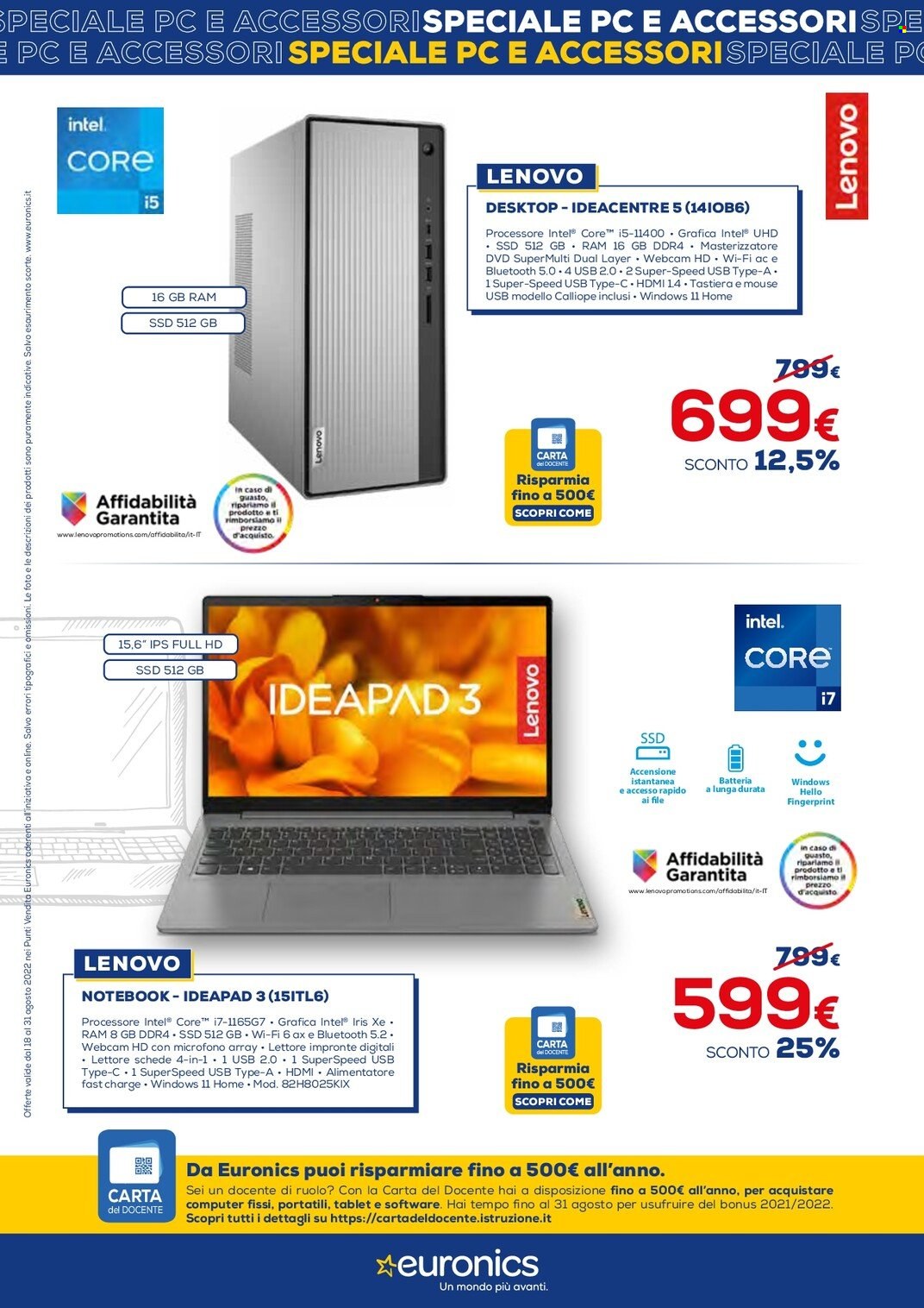 Volantino Euronics - 18/8/2022 - 31/8/2022. Pagina 12