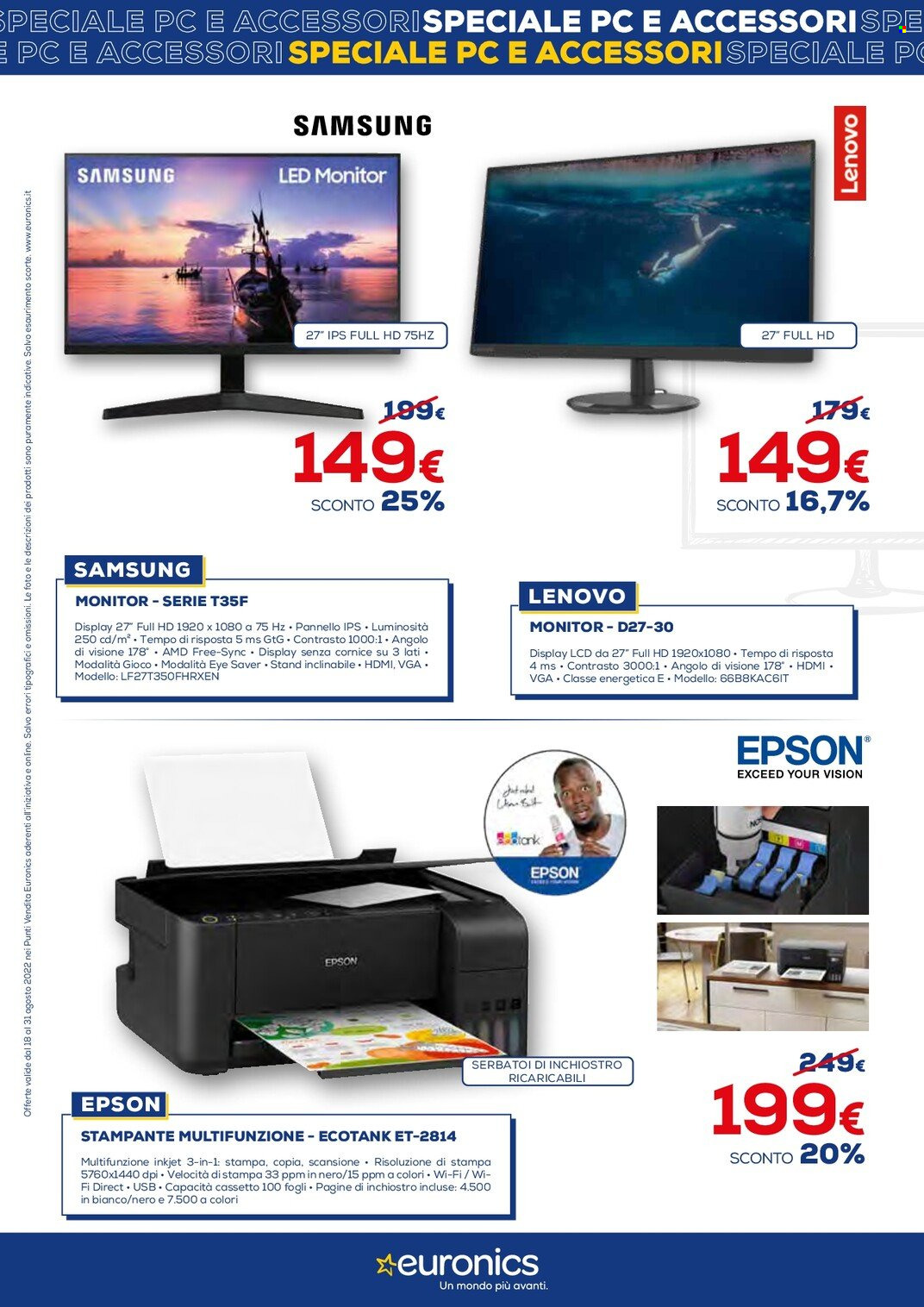 Volantino Euronics - 18/8/2022 - 31/8/2022. Pagina 23