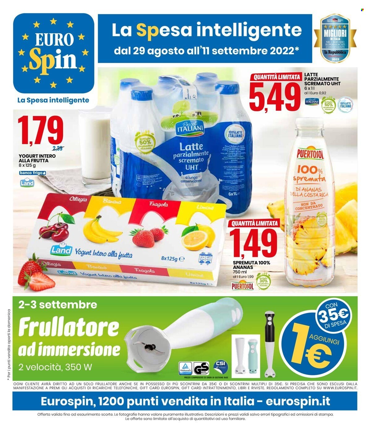 Volantino EuroSpin - 29/8/2022 - 11/9/2022. Pagina 1