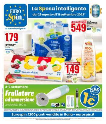 Volantino EuroSpin - 29/8/2022 - 11/9/2022.