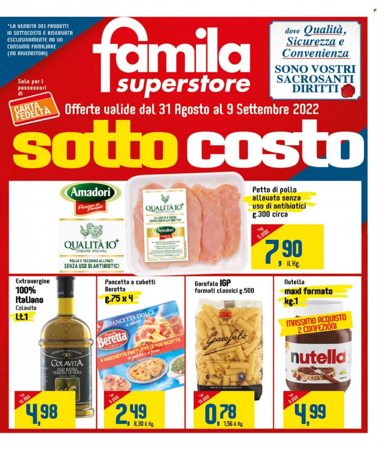 Volantino Famila - 31/8/2022 - 9/9/2022. Pagina 1
