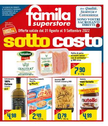 Volantino Famila - 31/8/2022 - 9/9/2022.