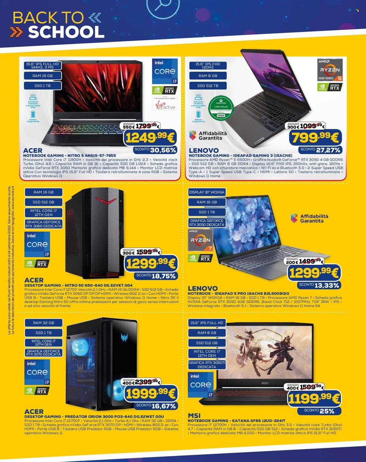 Volantino Euronics - 1/9/2022 - 14/9/2022. Pagina 4