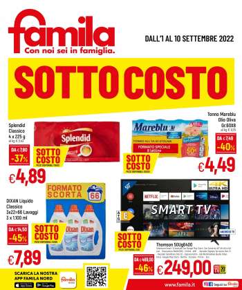 Volantino Famila - 1/9/2022 - 11/9/2022.