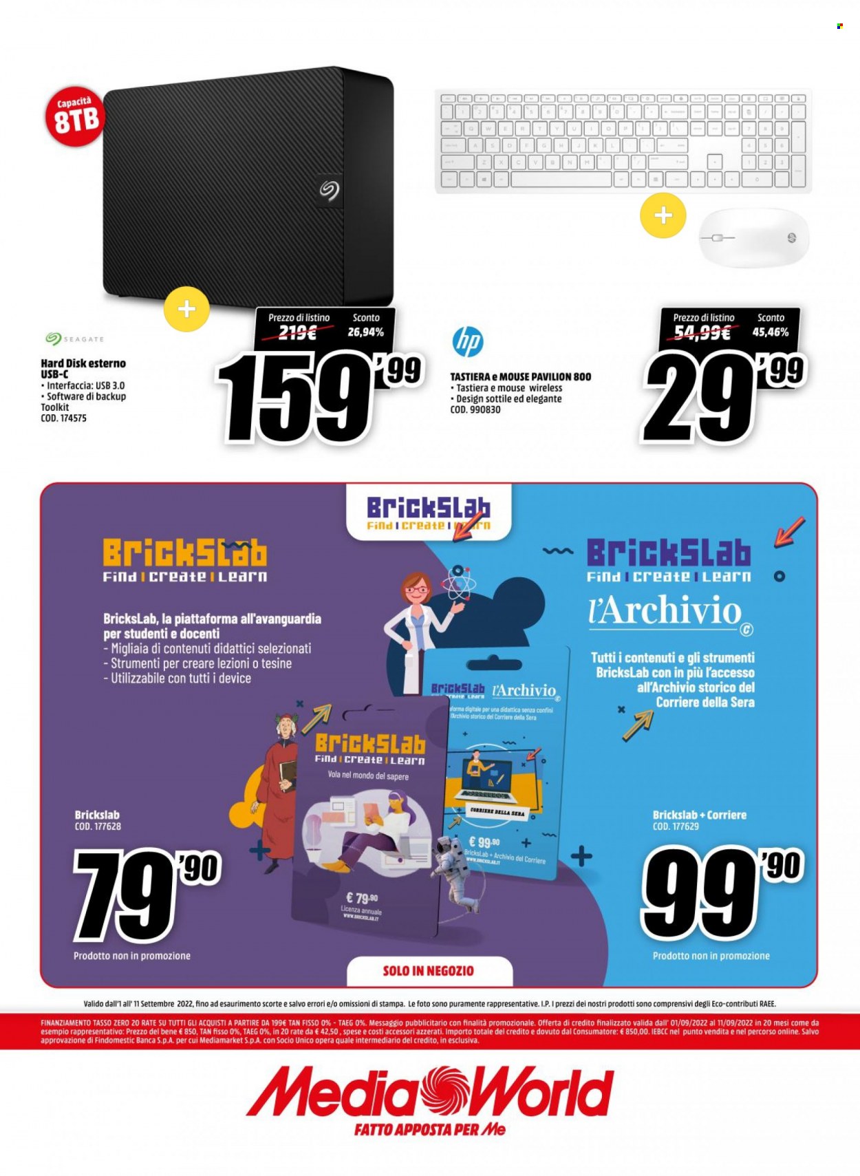 Volantino MediaWorld - 1/9/2022 - 11/9/2022. Pagina 8