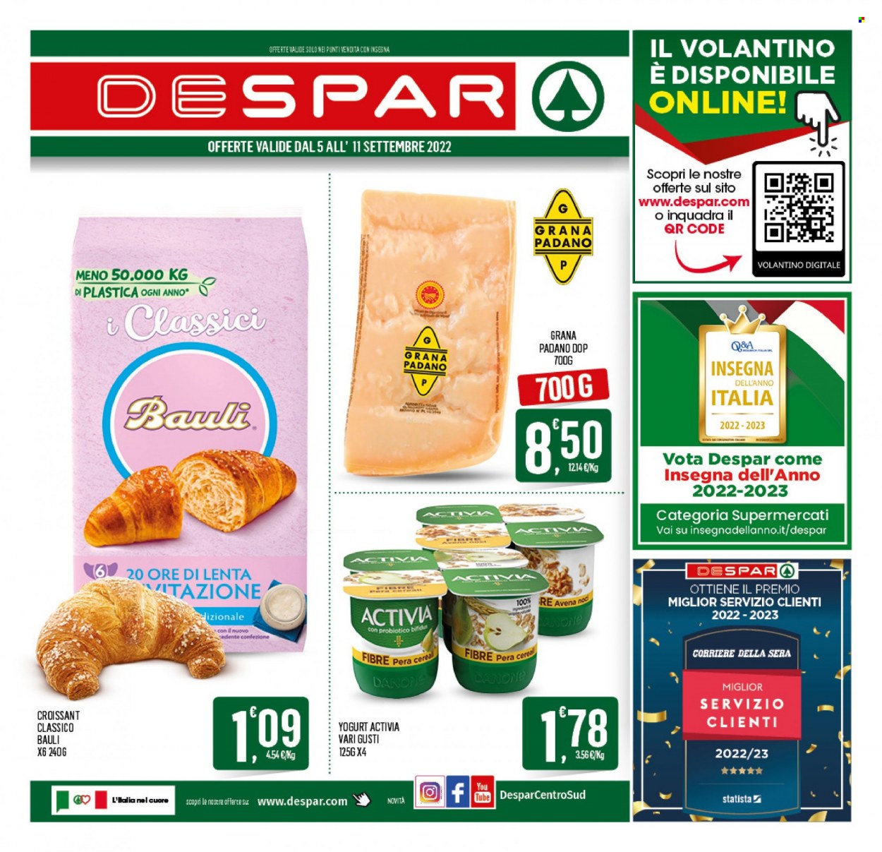 Volantino Despar - 5/9/2022 - 11/9/2022. Pagina 1