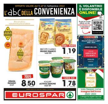 Volantino Eurospar - 5/9/2022 - 11/9/2022.