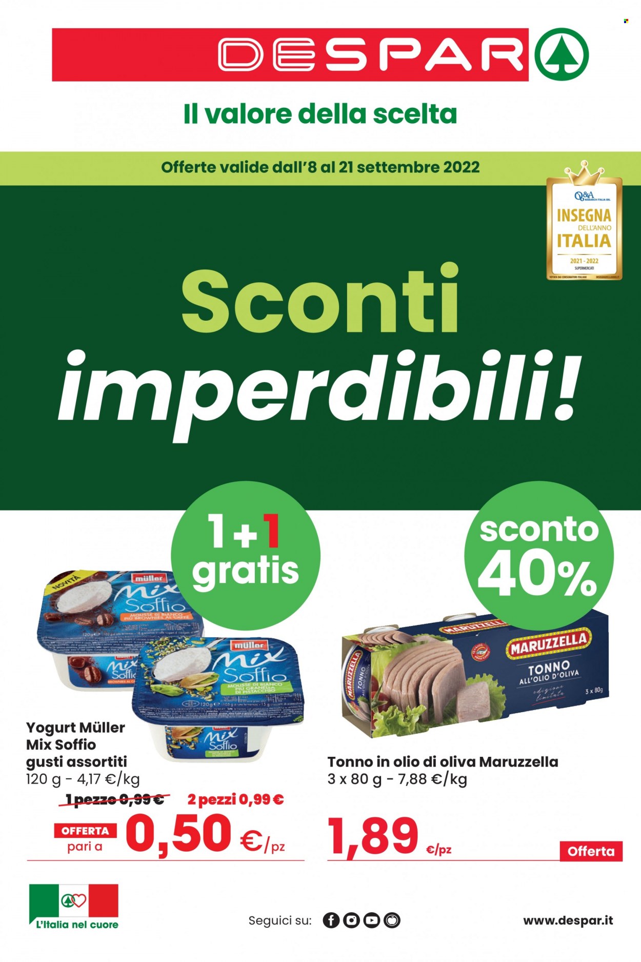Volantino Despar - 8/9/2022 - 21/9/2022. Pagina 1