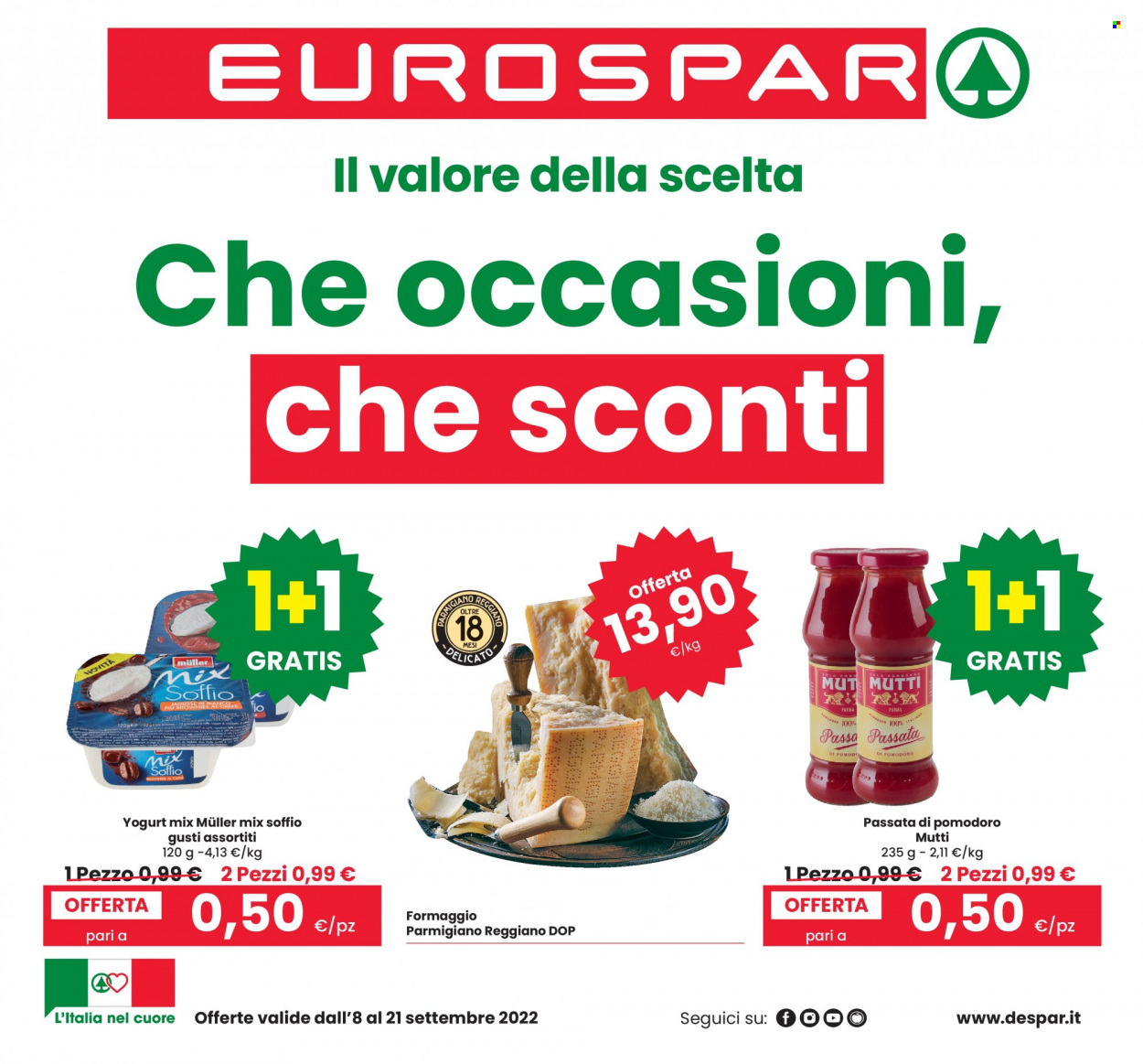 Volantino Eurospar - 8/9/2022 - 21/9/2022. Pagina 1