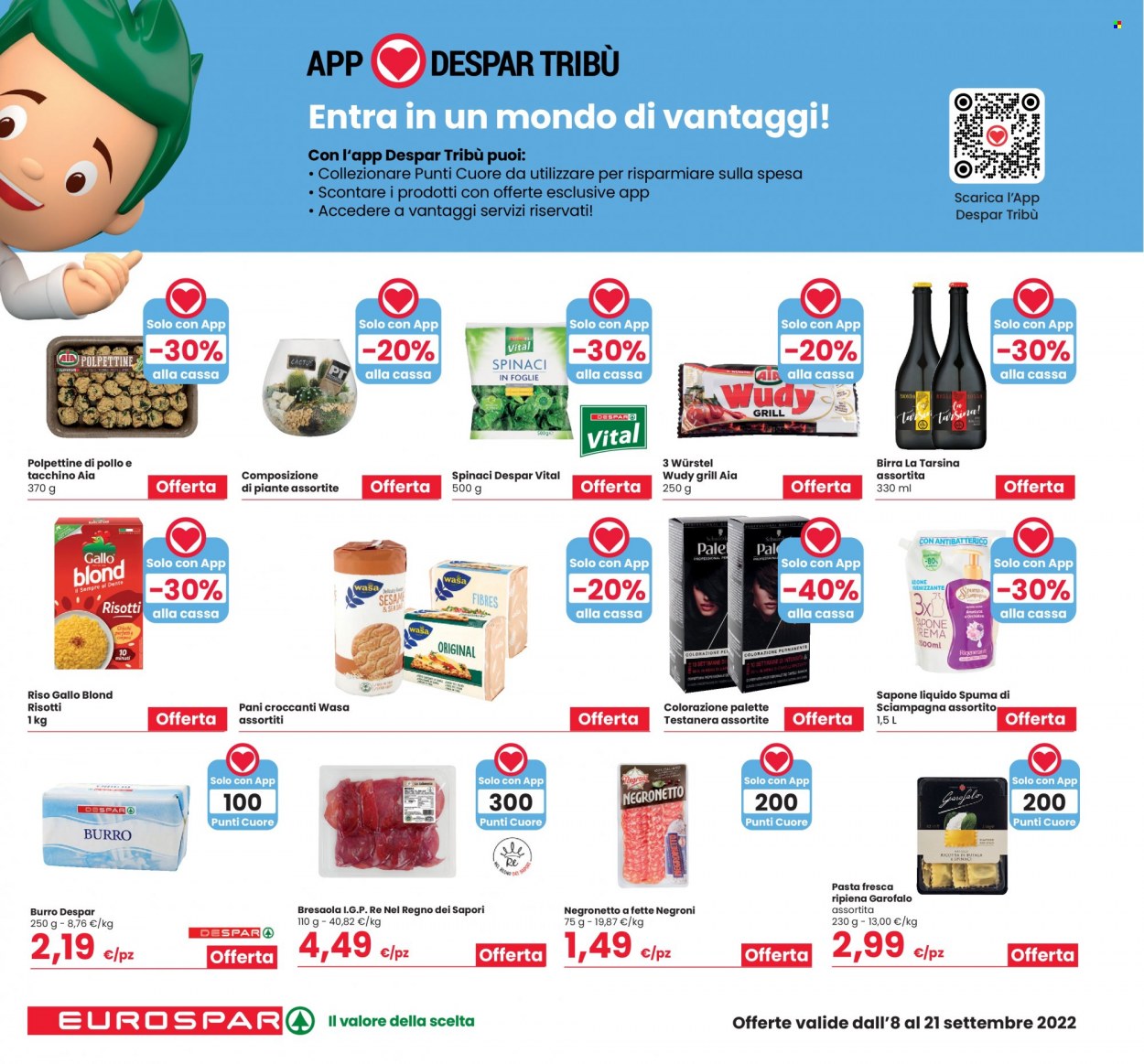 Volantino Eurospar - 8/9/2022 - 21/9/2022. Pagina 22